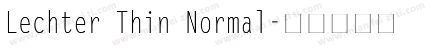 Lechter Thin Normal字体转换